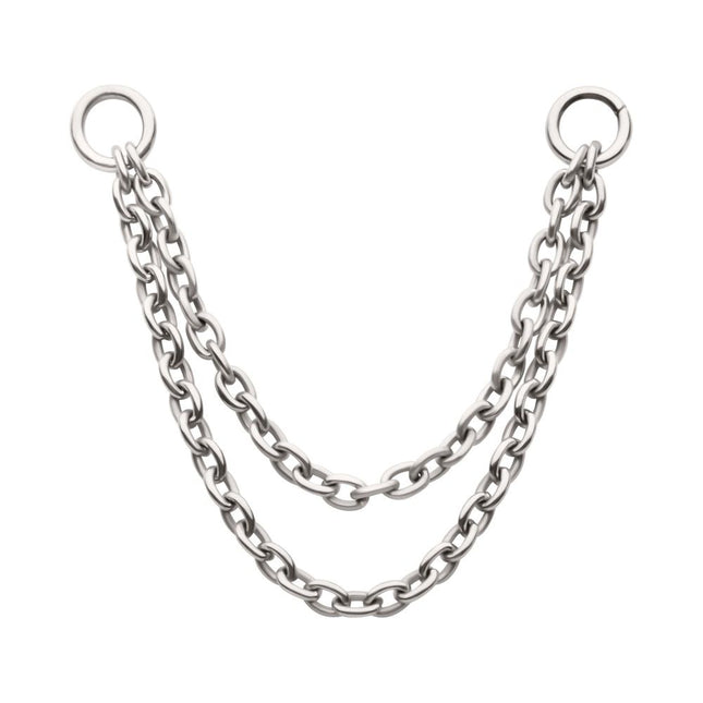 Invictus Titanium 2 Tier Rolo Chain with Ring