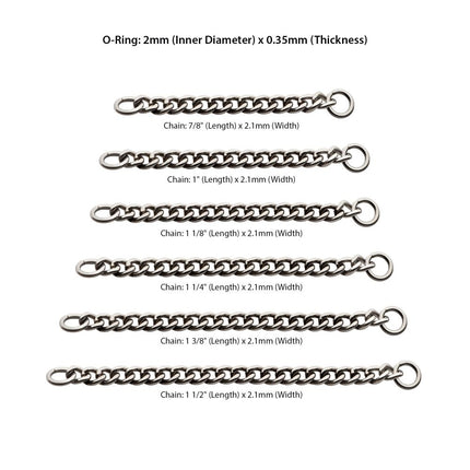 Invictus Titanium 2.1mm Curb Chain with Ring