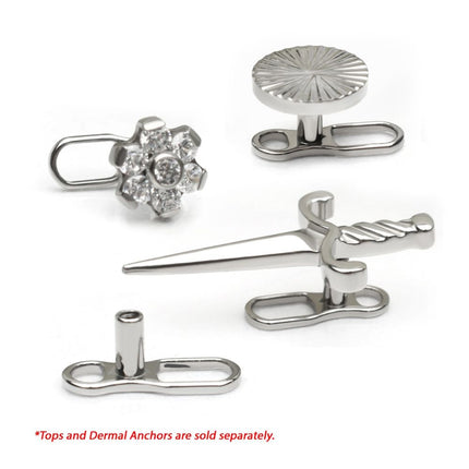 Invictus Titanium Internally Threaded with 2 Hole Dermal Anchor Base