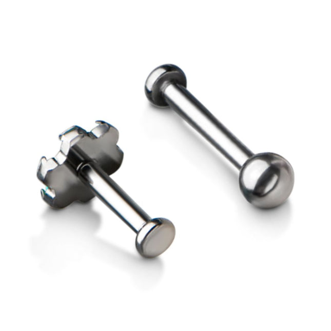 Invictus Titanium Internally Threaded Labret with 2.5mm Flat Base and 3mm Ball