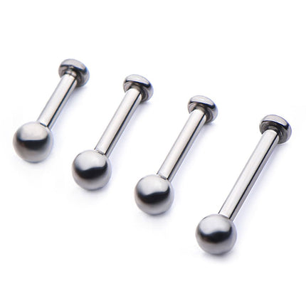 Invictus Titanium Internally Threaded Labret with 2.5mm Flat Base and 3mm Ball