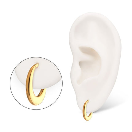 Invictus 24Kt Gold PVD Titanium Sleek Dome Septum Front Facing Hinged Segment Clicker