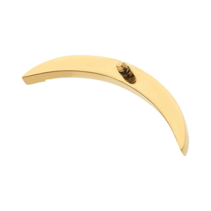 Invictus 24Kt Gold PVD Titanium Internally Threaded Multicolor CZ Curved Bar Top