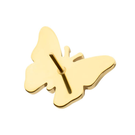 Invictus 24kt Gold PVD Titanium Threadless Butterfly Top