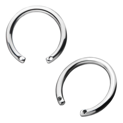 Invictus Titanium 2 Drilled Hole Front-set Circular Barbell