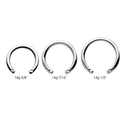 Invictus Titanium 2 Drilled Hole Front-set Circular Barbell