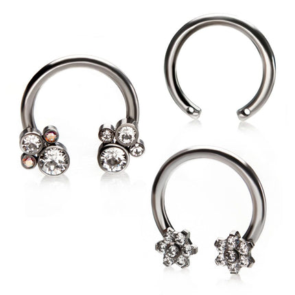 Invictus Titanium 2 Drilled Hole Front-set Circular Barbell