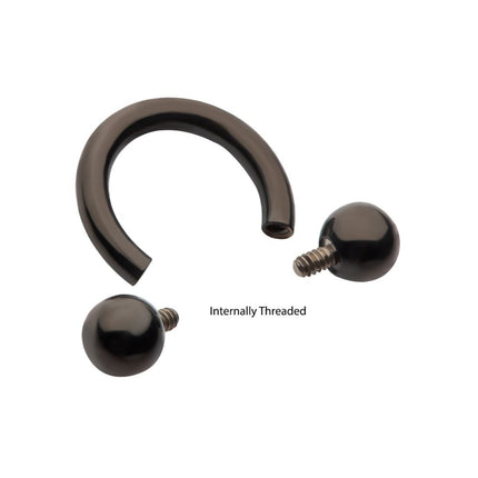 Invictus Black PVD Titanium Internally Threaded Circular Barbells