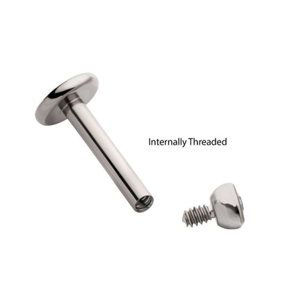Invictus 18g Titanium Internally Threaded 4mm Base and Bezel Set Swarovski Crystal Micro Labret