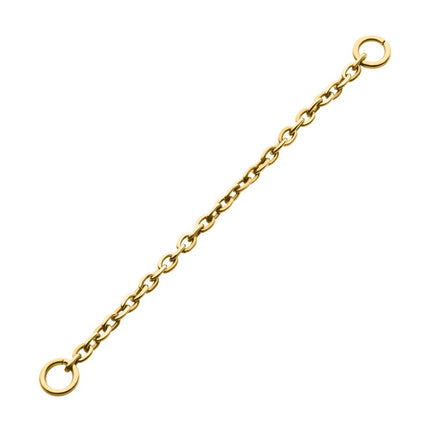 Invictus 24Kt Gold PVD Titanium 1.5mm Rolo Chain with 2 Rings