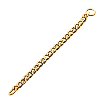 Invictus 24Kt Gold PVD Titanium 2.1mm Curb Chain with 2 Rings