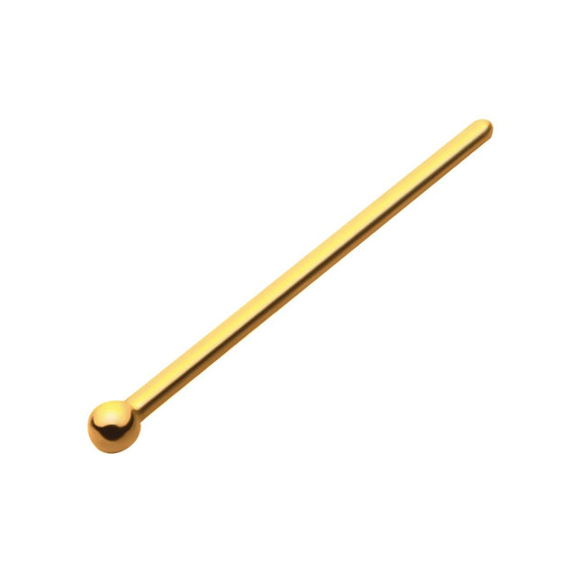 Invictus 24KT Gold PVD Titanium Ball End Nose Pin