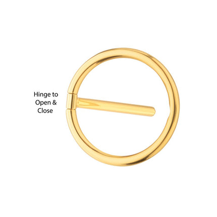 Invictus 24Kt Gold PVD Titanium Nipple Clicker Ring | Sold by piece