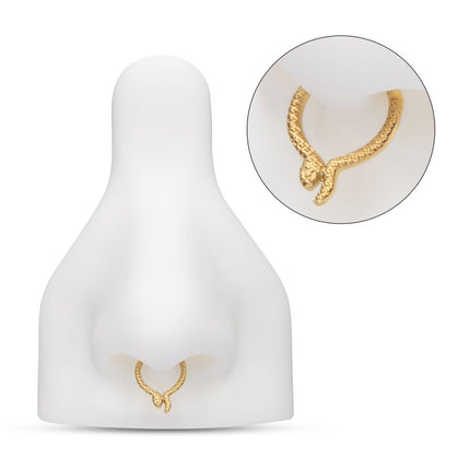 Invictus 24Kt Gold PVD Titanium Snake Front Facing Hinged Segment Clicker