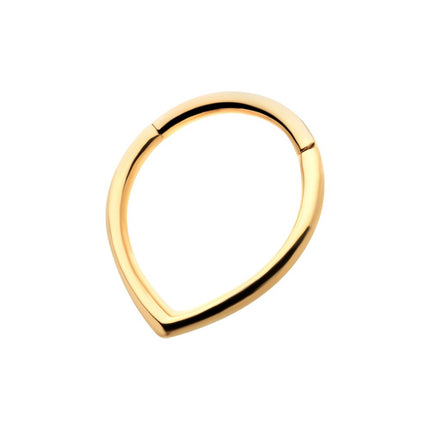 Invictus 24Kt Gold PVD Titanium Teardrop  Hinged Segment Clicker