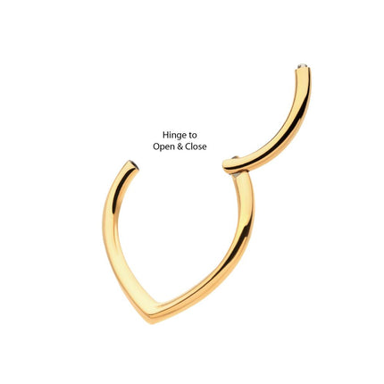 Invictus 24Kt Gold PVD Titanium Teardrop  Hinged Segment Clicker