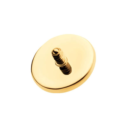 Invictus 24Kt Gold PVD Titanium Internally Threaded Hammered Disk Top