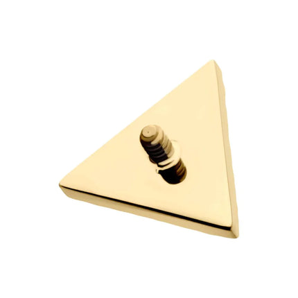Invictus 24Kt Gold PVD Titanium Internally Threaded Corrugated Triangle Top