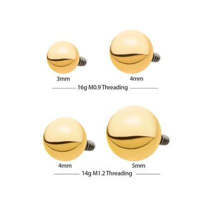 Invictus 24K Gold Plated Titanium Ball