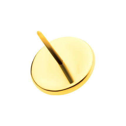 Invictus 24Kt Gold PVD Titanium Threadless Hammered Disk Top