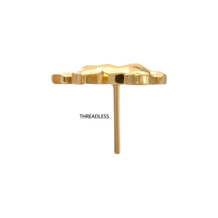 Invictus 24Kt Gold PVD Titanium Threadless Horse Top