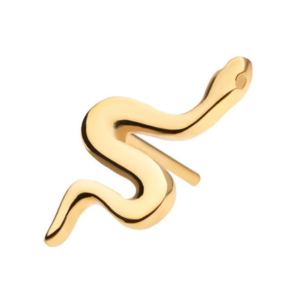 Invictus 24Kt Gold PVD Titanium Threadless Snake Top