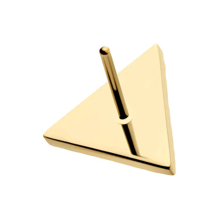 Invictus 24Kt Gold PVD Titanium Threadless Corrugated Triangle Top