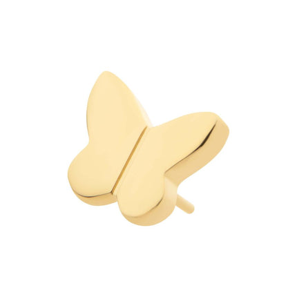 Invictus 24Kt Gold PVD Titanium Threadless Butterfly Top