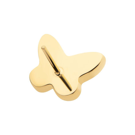 Invictus 24Kt Gold PVD Titanium Threadless Butterfly Top