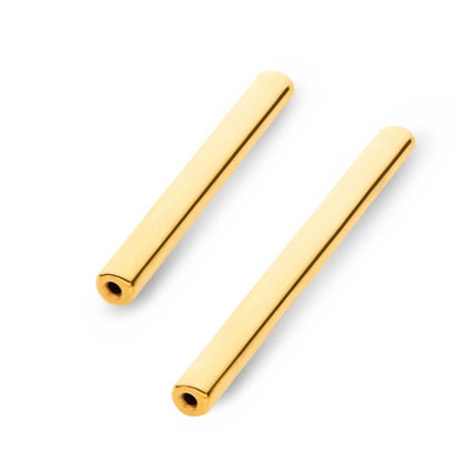 Invictus 24KT Gold PVD Titanium Threadless Barbell Bar