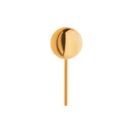 Invictus 24KT Gold PVD Titanium Threadless with Ball Top
