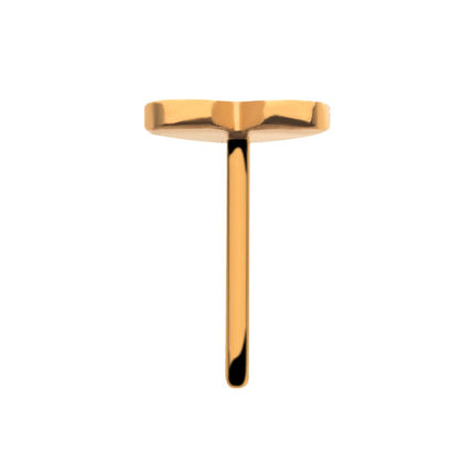 Invictus 24KT Gold PVD Titanium Threadless with Heart Top