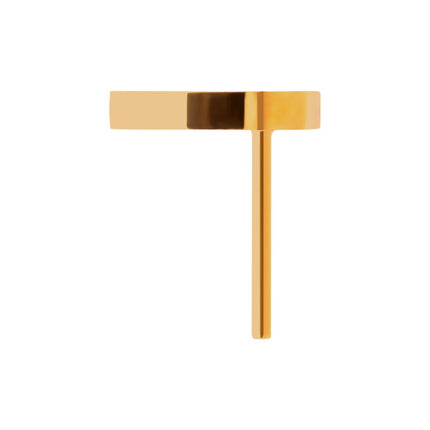 Invictus 24Kt Gold PVD Titanium Threadless Crescent Moon Top with 1.6mm Crest