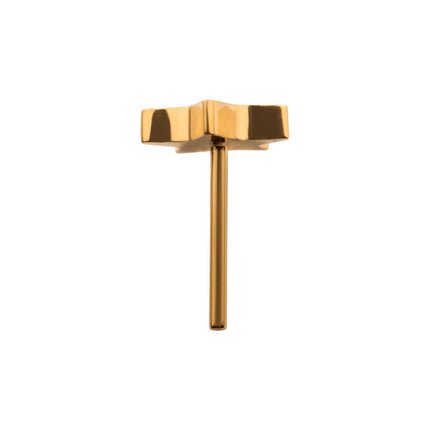 Invictus 24KT Gold PVD Titanium Threadless with Star Top