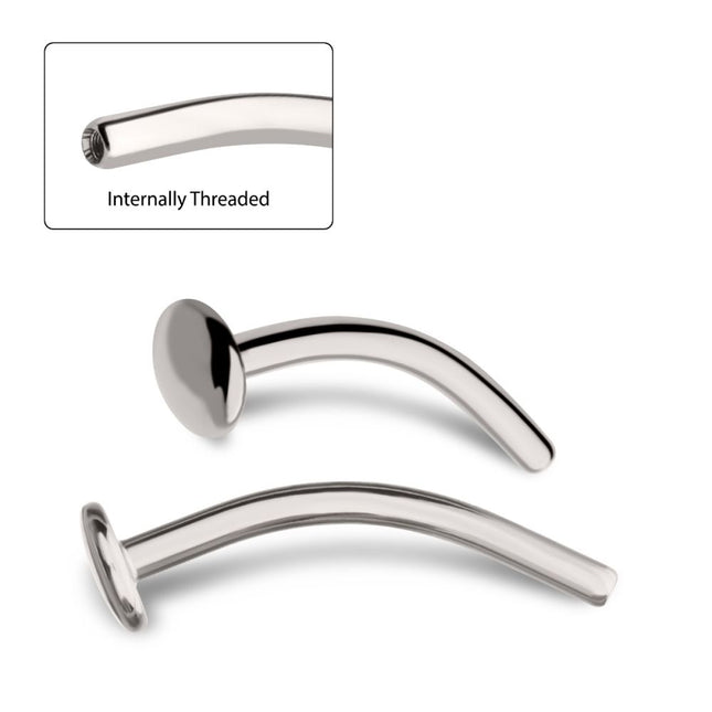 Invictus Titanium Internally Threaded with Fixed Disk Floating Navel Bar