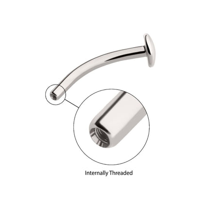 Invictus Titanium Internally Threaded with Fixed Disk Floating Navel Bar