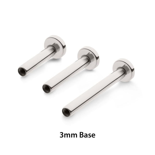 Invictus Titanium Internally Threaded Micro Labret Pin with 3mm Base