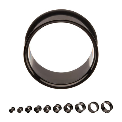 Invictus Black PVD Titanium Single Flare Basic Tunnel | Sold by piece
