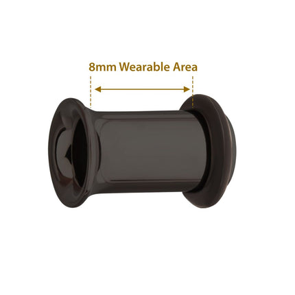 Invictus Black PVD Titanium Single Flare Basic Tunnel | Sold by piece