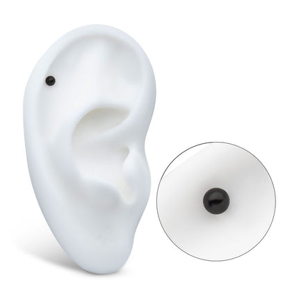 Invictus Black PVD Titanium Internally Threaded Labret with 3mm ball and 2.5mm base