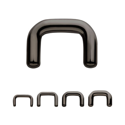 Invictus Black PVD Titanium Mini Staple Septum Retainer