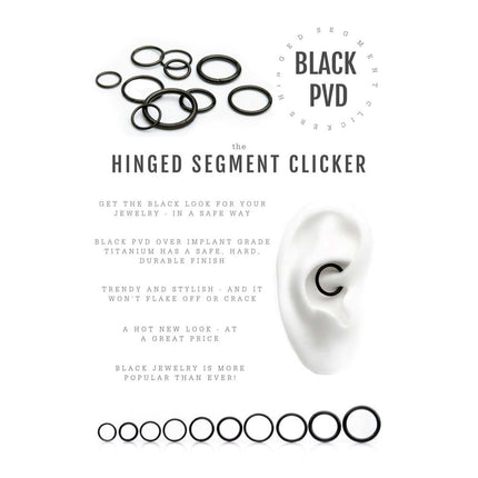 Invictus Black PVD Titanium Basic Hinged Segment Clicker
