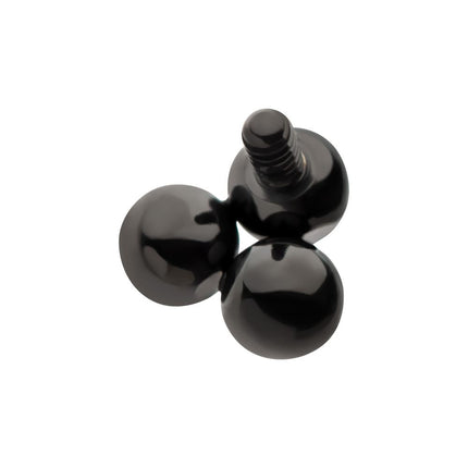 Invictus Black PVD Titanium Internally Threaded Trinity Ball Top