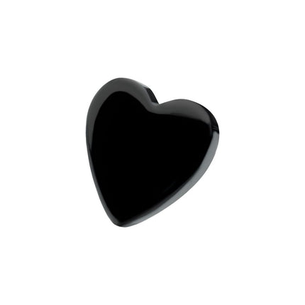 Invictus Black PVD Titanium Internally Threaded Heart Top