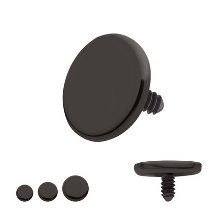 Invictus Black PVD Titanium Internally Threaded Flat Disc Top