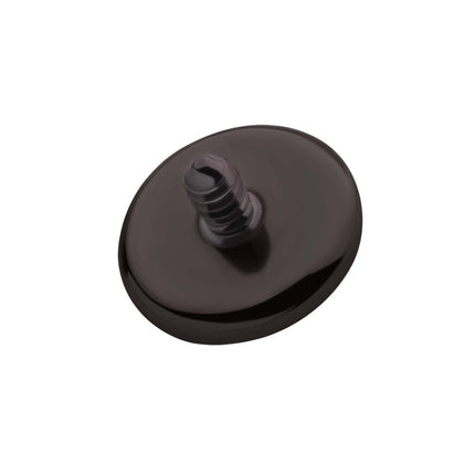 Invictus Black PVD Titanium Internally Threaded Flat Disc Top