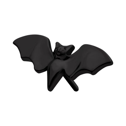 Invictus Black PVD Titanium Threadless Open Wings Bat Top