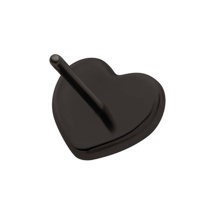 Invictus Black PVD Titanium Threadless Puffed Heart Top