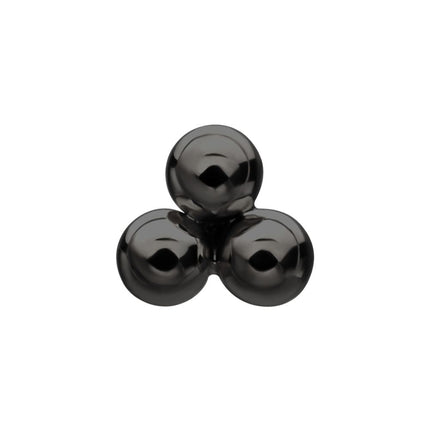 Invictus Black PVD Titanium Threadless Trinity Ball Top