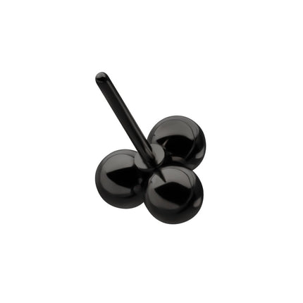 Invictus Black PVD Titanium Threadless Ball Top